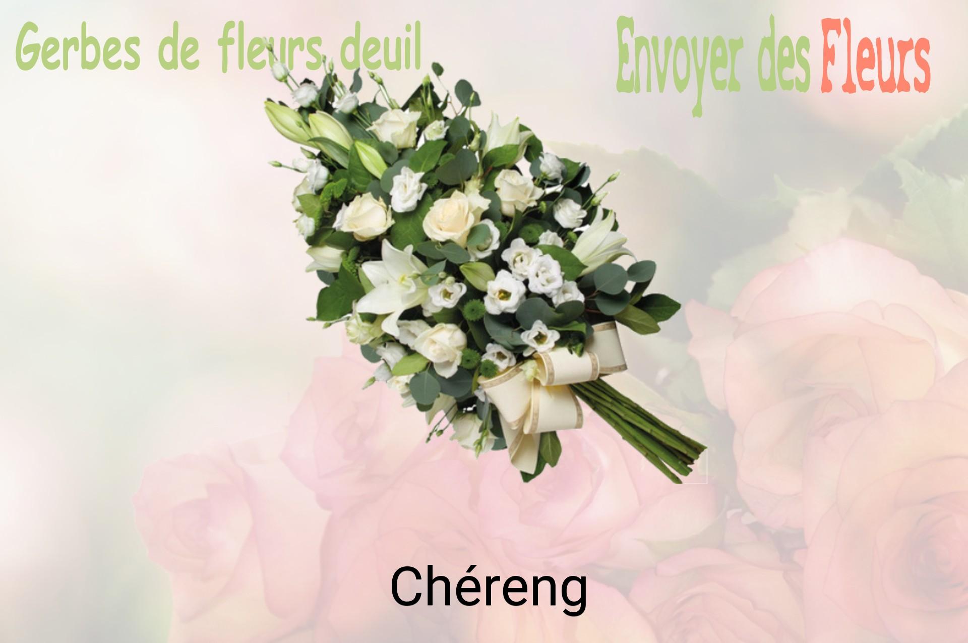 Gerbe de fleurs de deuil livrée à Chéreng